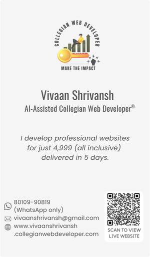 Vivaan Shrivansh Digital Visiting Card